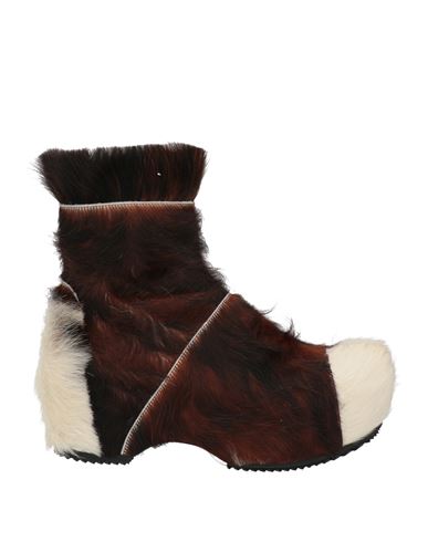 Shop Jil Sander Woman Ankle Boots Dark Brown Size 6 Leather