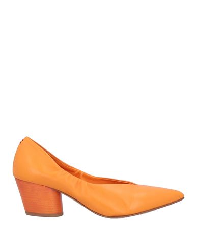 Shop Halmanera Woman Pumps Orange Size 9 Leather