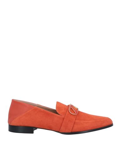 Shop Skorpios Woman Loafers Orange Size 11.5 Leather
