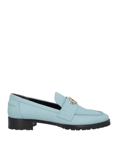 Shop Skorpios Woman Loafers Sky Blue Size 7.5 Leather