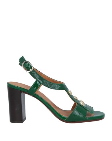 Shop Chie Mihara Woman Sandals Green Size 8 Leather