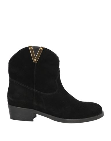 Via Roma 15 Woman Ankle Boots Black Size 6 Leather In Black