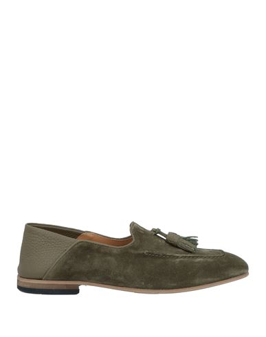 Shop Mich Simon Man Loafers Military Green Size 9 Leather