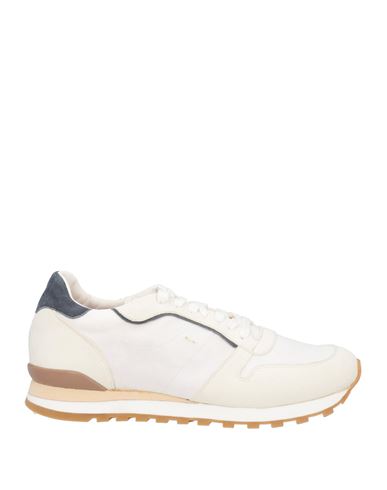 Shop Andrea Ventura Firenze Man Sneakers White Size 9 Leather, Textile Fibers
