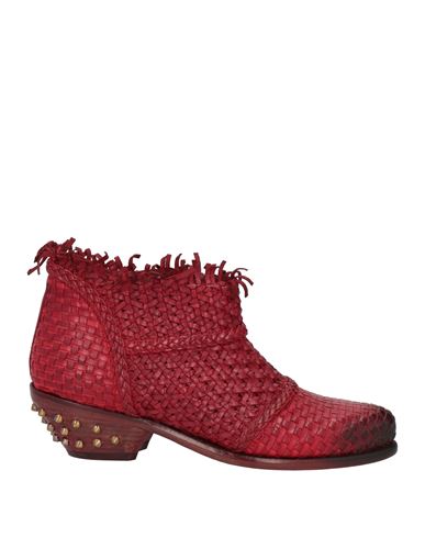 Shop Jp/david Woman Ankle Boots Red Size 8 Leather