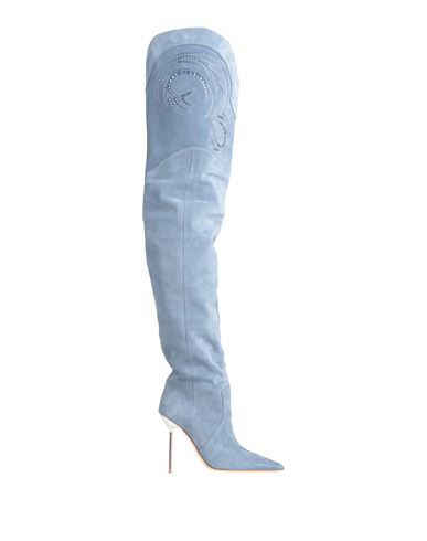 Shop Paris Texas Woman Boot Pastel Blue Size 8 Calfskin, Crystal