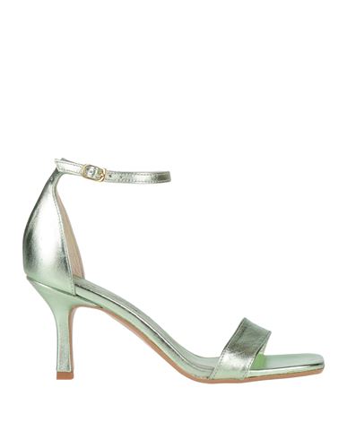 Shop Paolo Mattei Woman Sandals Light Green Size 7 Leather