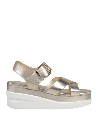 Shop Agile By Rucoline Woman Sandals Platinum Size 6 Textile Fibers In Grey