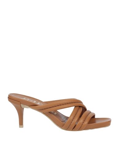 Shop Garcia Woman Sandals Camel Size 8 Leather In Beige