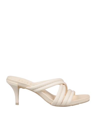 Shop Garcia Woman Sandals Cream Size 8 Leather In White