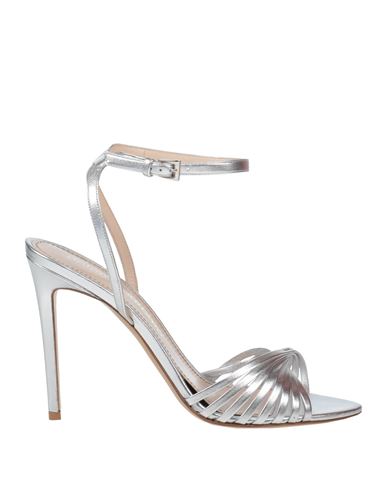 Shop Antonio Barbato Woman Sandals Silver Size 6 Leather