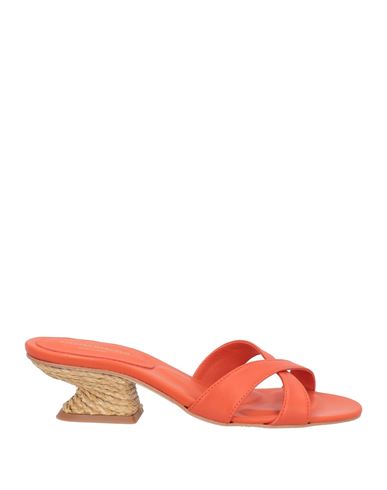 Shop Paloma Barceló Woman Sandals Orange Size 7 Leather