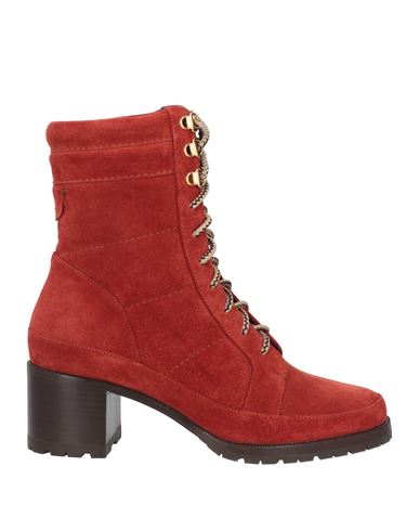 Skorpios Woman Ankle Boots Rust Size 6 Leather In Red