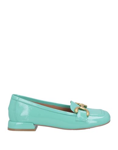Shop Bibi Lou Woman Loafers Turquoise Size 8 Leather In Blue