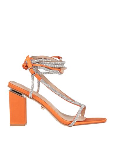 Shop Twenty Four Haitch Woman Sandals Orange Size 8 Textile Fibers