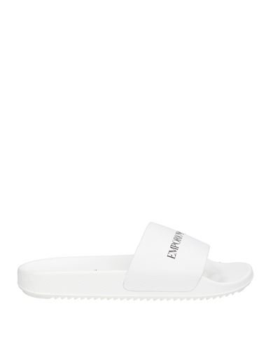 Shop Emporio Armani Man Sandals White Size 9 Leather