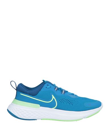 Shop Nike Man Sneakers Azure Size 8.5 Textile Fibers In Blue