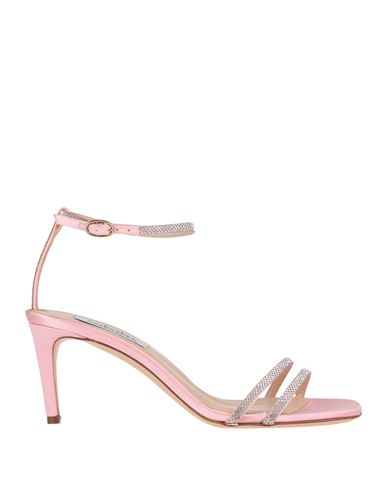 Shop Sebastian Milano Woman Sandals Pink Size 7 Textile Fibers
