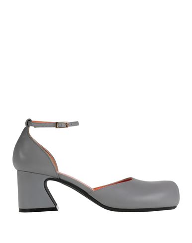 Marni Woman Pumps Grey Size 6 Leather In Gray
