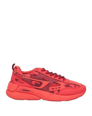 Shop Diesel Man Sneakers Red Size 10 Cotton