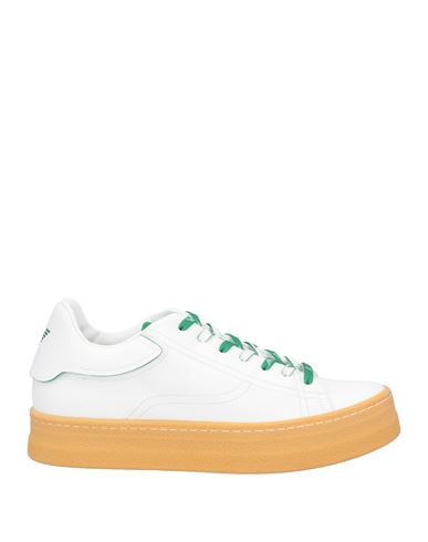 Emporio Armani Man Sneakers White Size 9 Leather