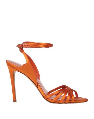 Shop Lella Baldi Woman Sandals Orange Size 8 Textile Fibers