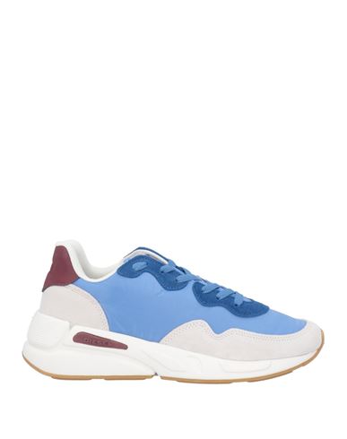 Shop Diesel Man Sneakers Azure Size 10 Polyamide In Blue