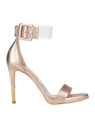 Shop Sergio Cimadamore Woman Sandals Platinum Size 7.5 Leather In Grey