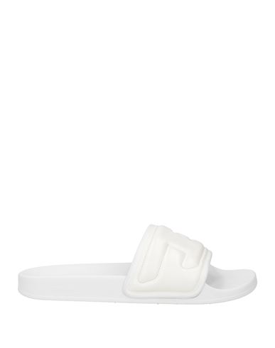 Shop Diesel Man Sandals White Size 7.5 Rubber