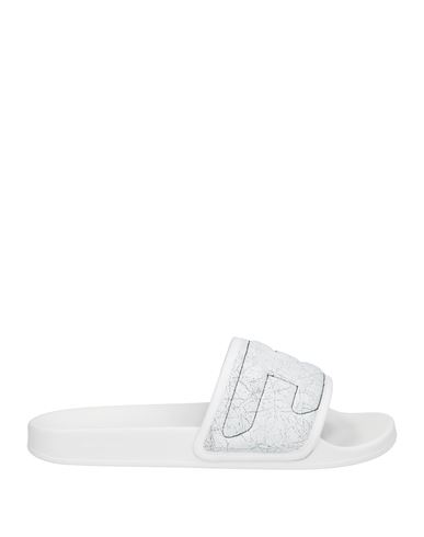 Shop Diesel Man Sandals White Size 10 Rubber