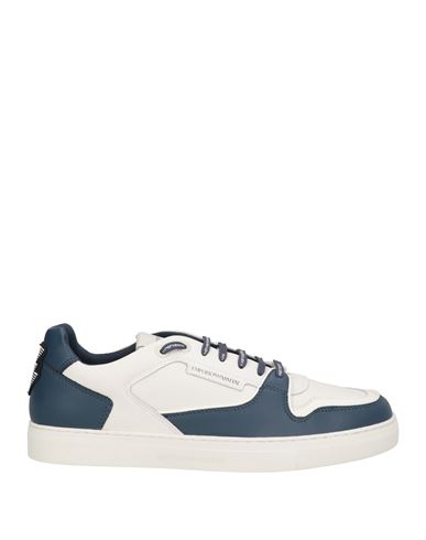 Emporio Armani Man Sneakers Navy Blue Size 9 Leather