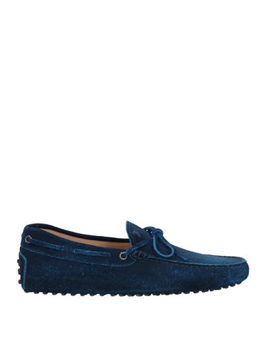 Tod's Man Loafers Bright Blue Size 7 Calfskin In Blue