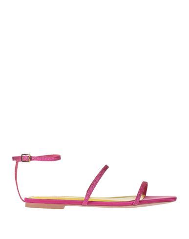 Shop The Goal Digger Woman Sandals Fuchsia Size 8 Leather In Pink