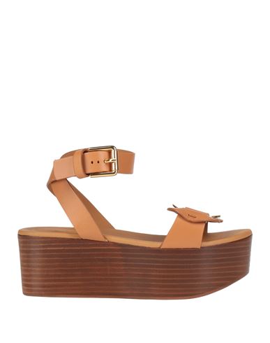 Shop See By Chloé Woman Sandals Tan Size 6 Lambskin In Brown