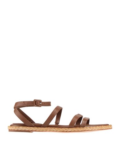 Paloma Barceló Woman Espadrilles Brown Size 9.5 Leather