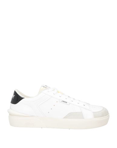 Shop Strype Man Sneakers White Size 8 Leather, Textile Fibers