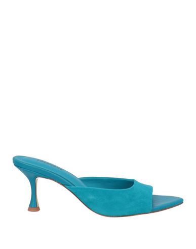 Shop Lola Cruz Woman Sandals Azure Size 7 Leather In Blue