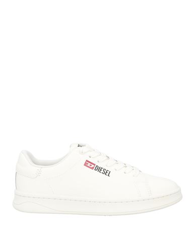 Shop Diesel Woman Sneakers Cream Size 8 Leather In White