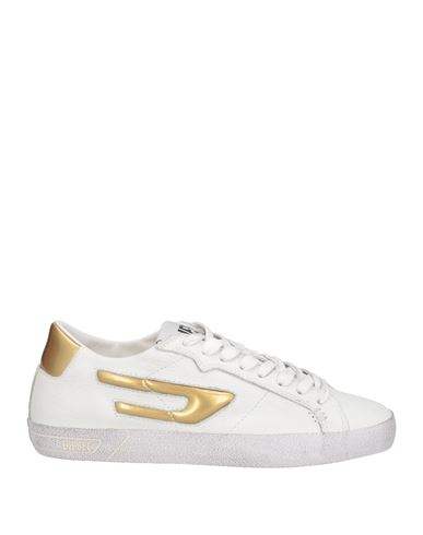 Diesel Woman Sneakers Gold Size 8 Cow Leather