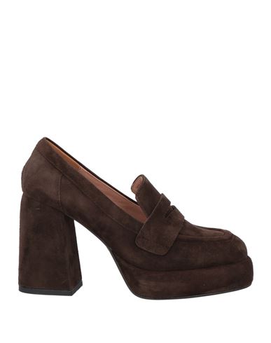 Shop Bibi Lou Woman Loafers Dark Brown Size 8 Leather