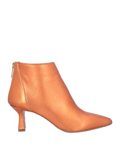 Shop Latika Woman Ankle Boots Orange Size 7 Leather