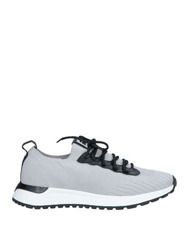 Shop Cerruti 1881 Man Sneakers Light Grey Size 9 Polyester, Calfskin