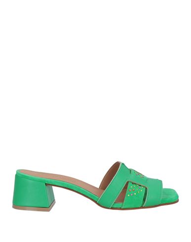 Shop Anastasio Woman Sandals Green Size 10 Leather