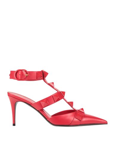 Shop Valentino Garavani Woman Pumps Red Size 9 Leather