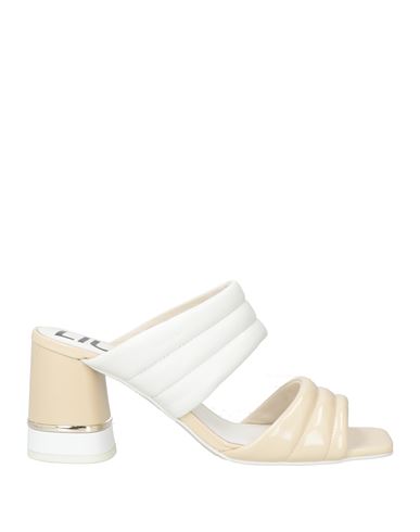 Liu •jo Woman Sandals Cream Size 9 Goat Skin In Multi