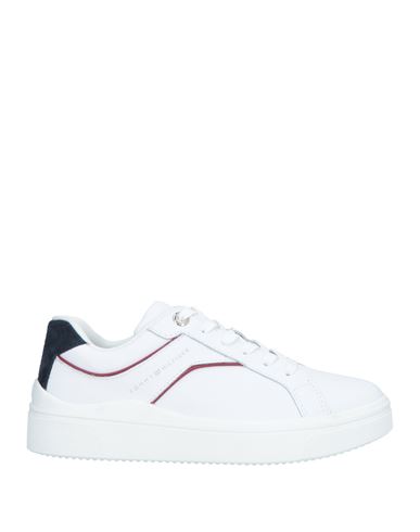 Shop Tommy Hilfiger Woman Sneakers White Size 6.5 Leather