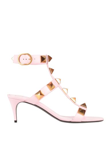 Shop Valentino Garavani Woman Sandals Light Pink Size 7.5 Leather
