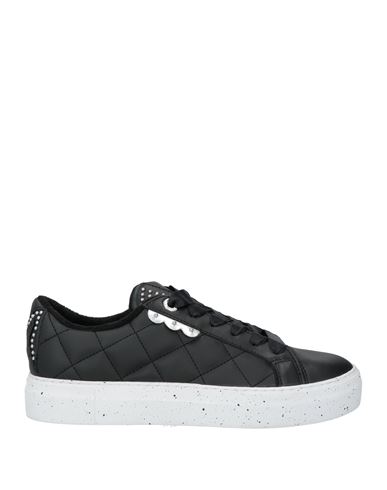 Shop Manila Grace Woman Sneakers Black Size 7 Leather, Textile Fibers