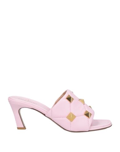 Shop Valentino Garavani Woman Sandals Blush Size 8 Leather In Pink