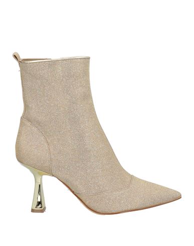 Shop Michael Michael Kors Woman Ankle Boots Gold Size 8 Textile Fibers
